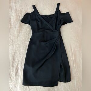 AllSaints Cadia Wrap Dress, size UK 8, Dark Green Black